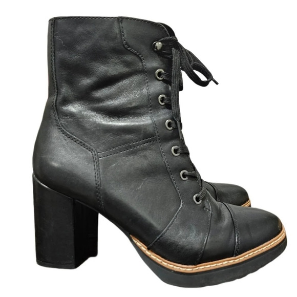 Naturalizer Camden Leather Combat Booties - Picture 4 of 9